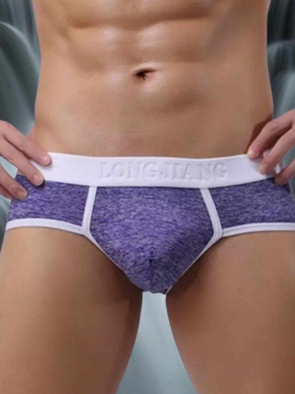 Men's Purple Heather Briefs with White Trim (BNWT)
